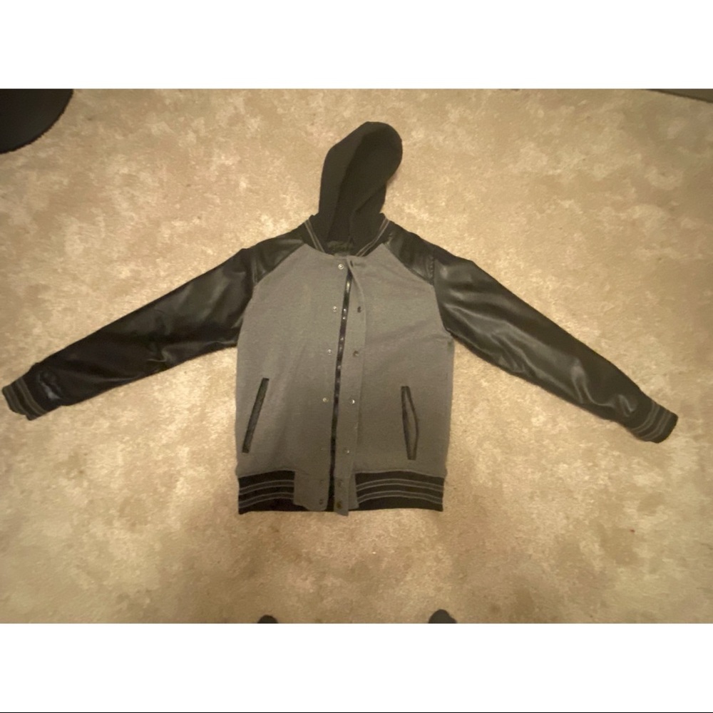 Black & Gray Jacket with hood.